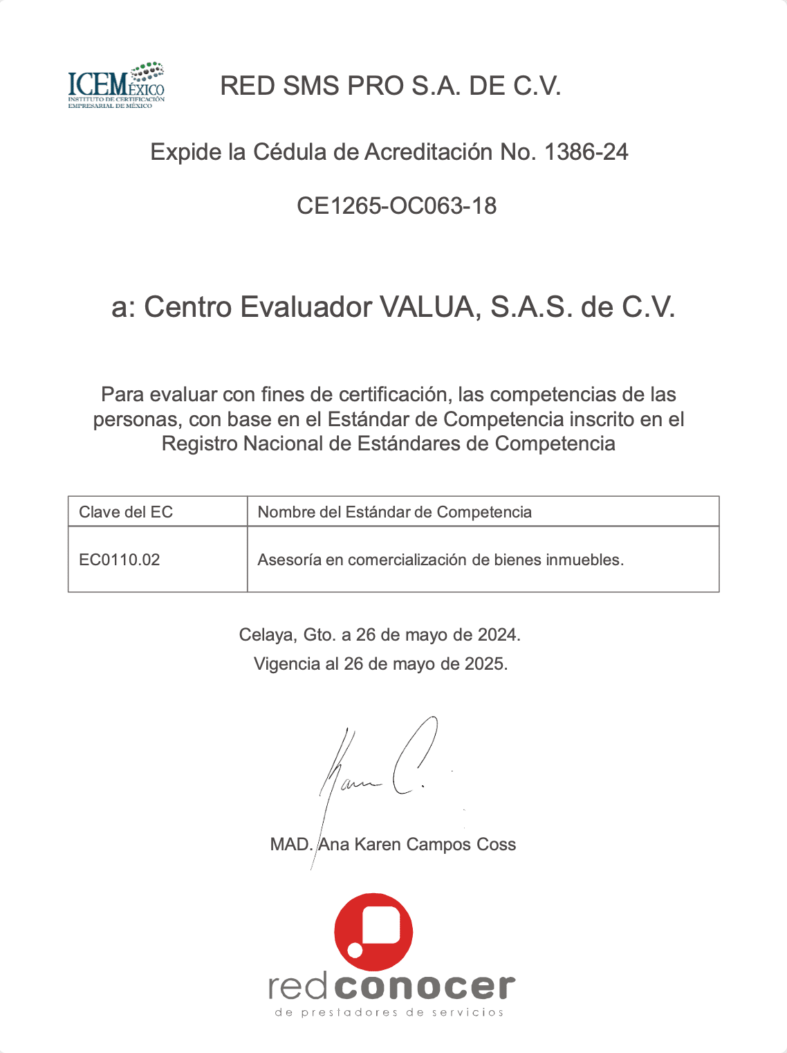 Certificación para asesor inmobiliario