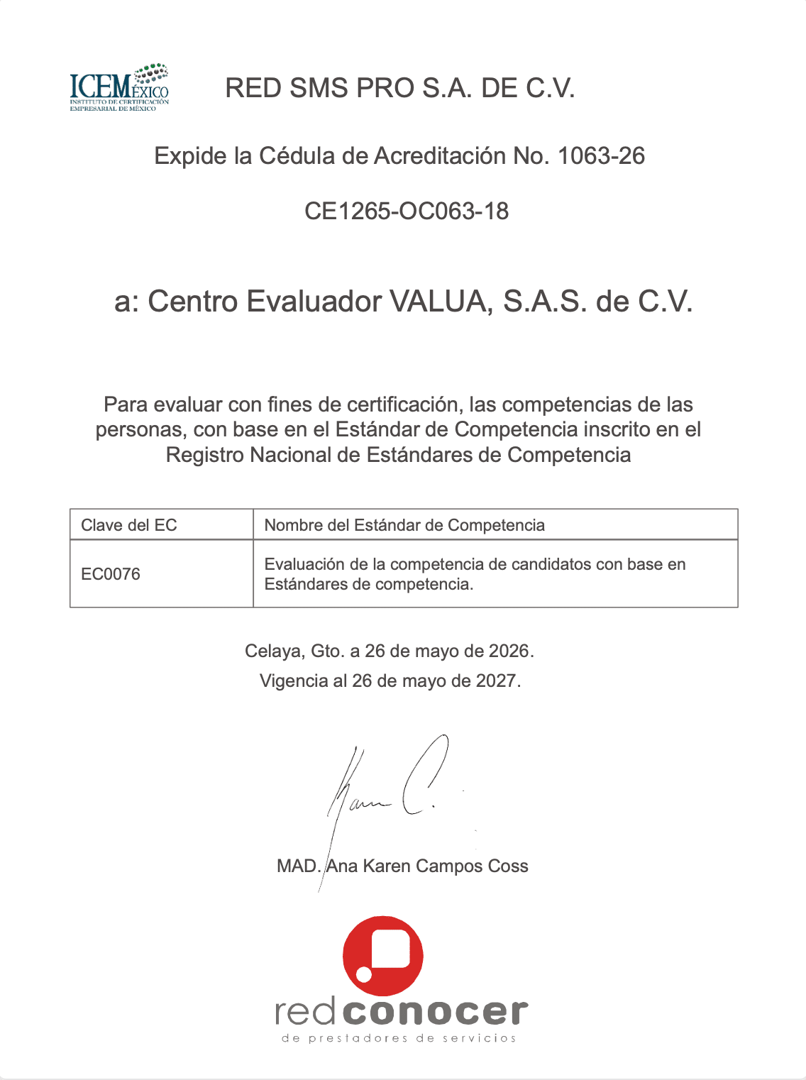 Certificación Asesor inmobiliaria SEP CONOCER